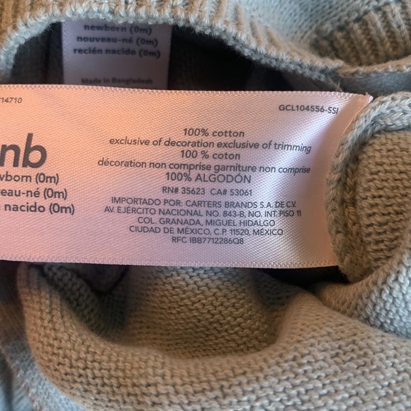 NB overall 100% cotton Carters - Picture 5 of 5